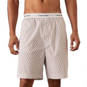 Calvin Klein Cotton Poplin Pyjama Shorts NM2832 Plush Monogram Ash