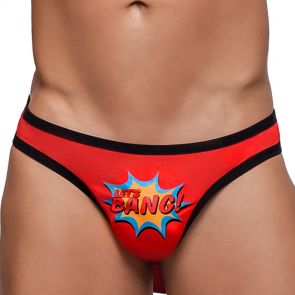 Male Power Novelty Super Hero Thong PAK-727 Red