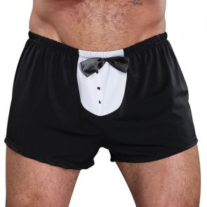 Male Power Tuxedo Boxer PAK-714 Black