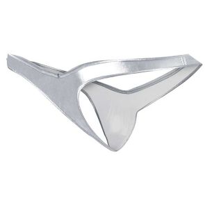 CUT4MEN Provocative Pouch Enhancing Thong C4MPE02 Silver Skai