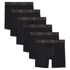 2xist Mens X Sport Mesh Boxer Brief 6-Pack 31R10666 Black