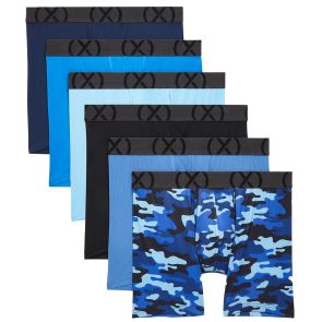 2xist Mens X Sport Mesh Boxer Brief 6-Pack 31R10666 Blues Pack