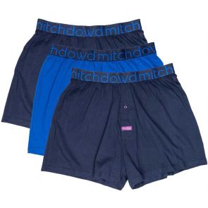Mitch Dowd Loose Fit Knit 3 Pack Boxer Short R17P3 Navy/Blue