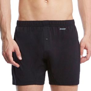 2xist Mens Pima Cotton Boxer Short 041007 Black