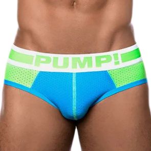 PUMP! Raver Brief 12021 White and Neon Green