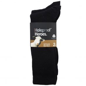 Holeproof Rib Wool Bus S10012 Black