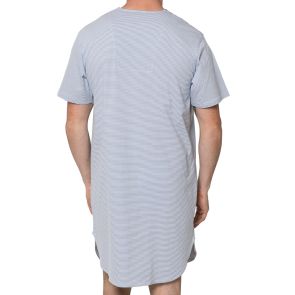 Coast Short Sleeve Stripe Nightshirt 18CCS320 Navy and Grey