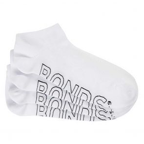 Bonds Mens Logo Lightweight Low Cut 4 Pack SXN44N White