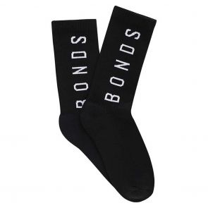 Bonds Mens Originals Crew Socks 2 Pack SYEX2N Black