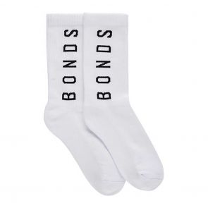 Bonds Mens Originals Crew Socks 2 Pack SYEX2N White