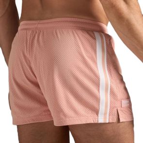 TEAMM8 S.S.C. Fraternity Mesh 3 Inch Short Stripes TC-3STSSC Dusty Pink