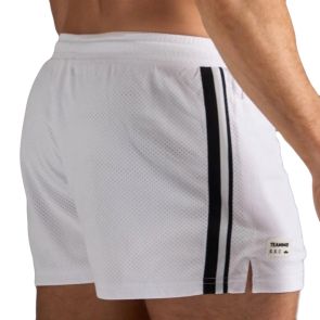 TEAMM8 S.S.C. Fraternity Mesh 3 Inch Short Stripes TC-3STSSC White