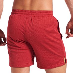 TEAMM8 S.S.C. Mesh 6 Inch Short TC-6STSSC Maroon