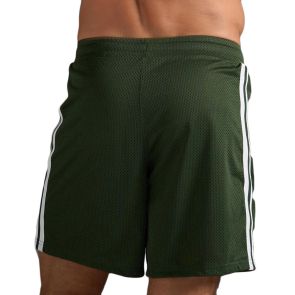 TEAMM8 S.S.C. Fraternity Mesh 6 Inch Short Stripes TC-6STSSC Forest Green