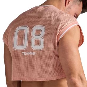 TEAMM8 S.S.C. Fraternity Crop Muscle Tank TC-CMTSSC Dusty Pink