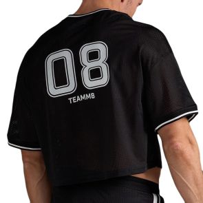 TEAMM8 S.S.C. Fraternity Drop Sleeve Crop Tee TC-CTSSSC Black