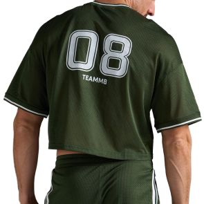 TEAMM8 S.S.C. Fraternity Drop Sleeve Crop Tee TC-CTSSSC Forest Green
