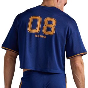 TEAMM8 S.S.C. Fraternity Drop Sleeve Crop Tee TC-CTSSSC Navy
