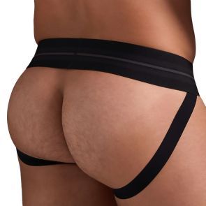 TEAMM8 PLAYTIME Flex Jocstrap TP-JKFLX Faux Leather Black