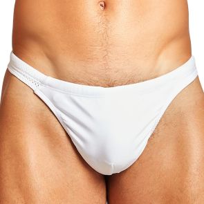 TEAMM8 Bass Mesh Swim Thong TS-TBASSM White
