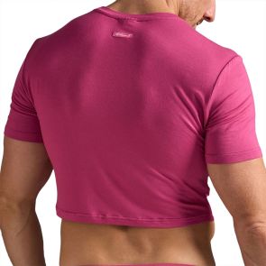 TEAMM8 Body Bamboo Crop Tee TU-CTBODY3 Bordeaux