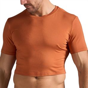 TEAMM8 Body Bamboo Crop Tee TU-CTBODY3 Burnt Sienna
