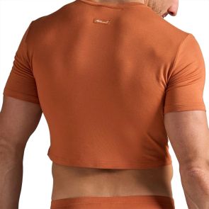 TEAMM8 Body Bamboo Crop Tee TU-CTBODY3 Burnt Sienna