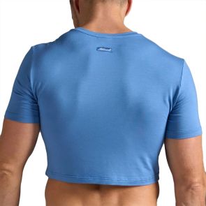 TEAMM8 Body Bamboo Crop Tee TU-CTBODY3 Blue Haven