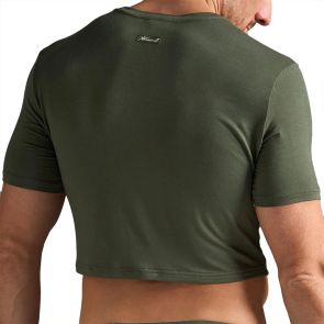 TEAMM8 Body Bamboo Crop Tee TU-CTBODY3 Olive Green