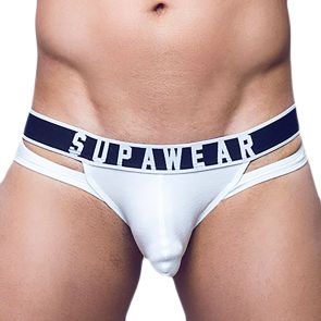 Supawear Ribbed Slashed Brief U2640C White