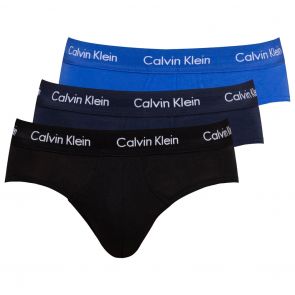 Calvin Klein Cotton Stretch Hip Brief 3-Pack BU2661 Black/Blue Pack
