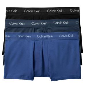 Calvin Klein Cotton Stretch Low Rise Trunk 3-Pack BU2664 Black/Blue Pack