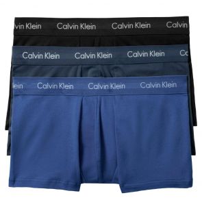 Calvin Klein Cotton Stretch Classic Fit Low Rise Trunk 3-Pack BU2664 Black/Blue Pack