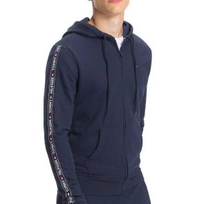 Tommy Hilfiger Mens Logo Tape Hoody UM0UM00708 Navy