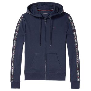 Tommy Hilfiger Mens Logo Tape Hoody Navy