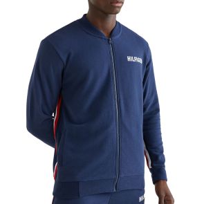 Tommy Hilfiger Lounge Signature Tape Bomber Jacket Twilight