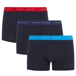 Tommy Hilfiger Signature Cotton Colour Waistband Trunks 3-Pack UM0UM02763 Black