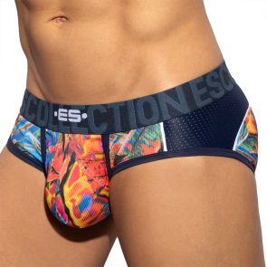 ES Collection Floral Mesh Brief UN417 Navy