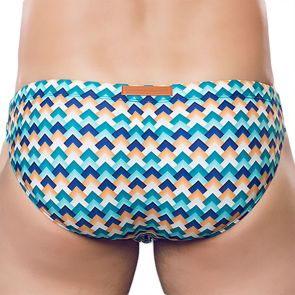 2EROS V20 Print Swim Brief V20002NE Chevy Blue