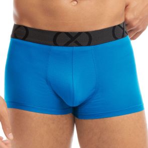 2xist Mens X Sport Mesh No Show Trunk 3-Pack X10033 Red/Blue/Yellow