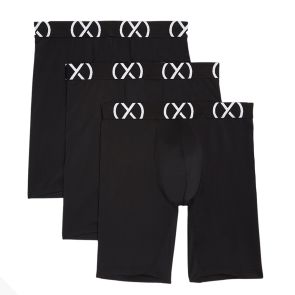 2xist Sport 9" Boxer Brief 3-Pack X20094 Black