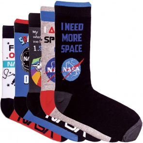 Mitch Dowd Men's NASA Socks 5-Pack XNAM691 Multi