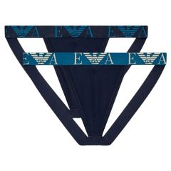 Emporio Armani Bold Monogram Jersey Jockstraps 2-Pack EM000257 Navy