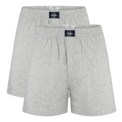 Coast Mens 2-Pack Knit Boxer Shorts KPB0002 Grey