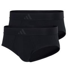 adidas Sportswear Active Flex Cotton 3 Stripes Low Rise Brief 2-Pack 4AM007 Black