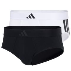 adidas Sportswear Active Flex Cotton 3 Stripes Low Rise Brief 2-Pack 4AM007 Black/White