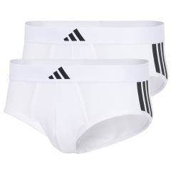 adidas Sportswear Active Flex Cotton 3 Stripes Low Rise Brief 2-Pack 4AM007 White