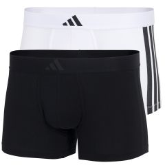 adidas Sportswear Active Flex Cotton 3 Stripes Low Rise Trunk 2-Pack 4AM008 Black/White