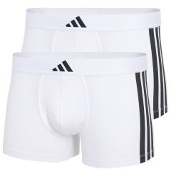 adidas Sportswear Active Flex Cotton 3 Stripes Low Rise Trunk 2-Pack 4AM008 White