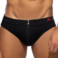 Addicted Allover Zip Swim Brief ADF150 Black